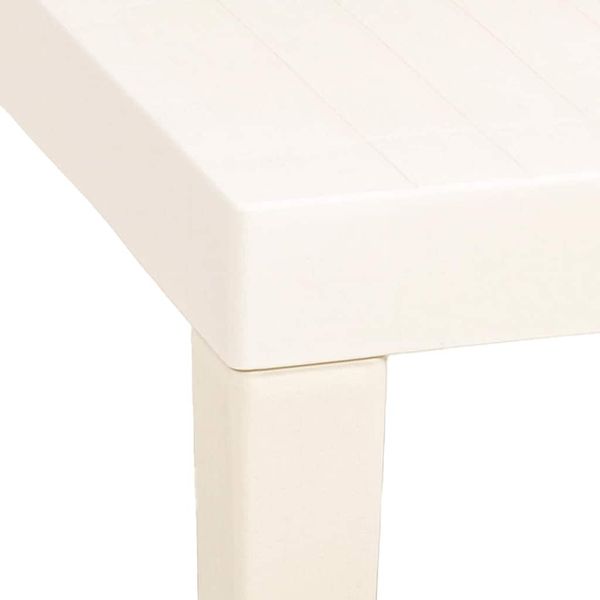 Gartentisch, Balkontisch, Beistelltisch Weiß 79 x 65 x 72 cm Kunststoff Bild 4