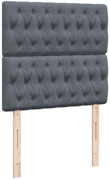 vidaXL Ottoman-Bett mit Matratzen Dunkelgrau 90x200 cm Samt 3313518 Bild 12
