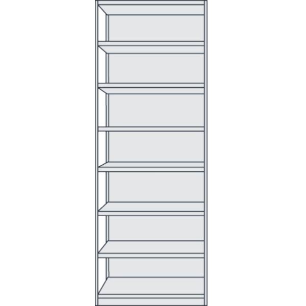 Kerkmann Büroregal Progress 500 Grundregal BxTxH 75 x 30 x 260 cm 8 Böden m
