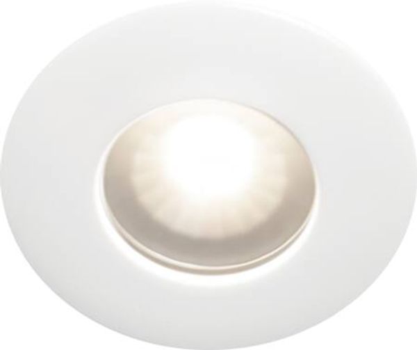 LED-Downlight 1208 12V Weiß 3000K 360lm 70° 4 7W 12V AC/DC IP44. Druckklemmen in der Kühlfläche. Für Einbaukasten. PROFESSIONAL