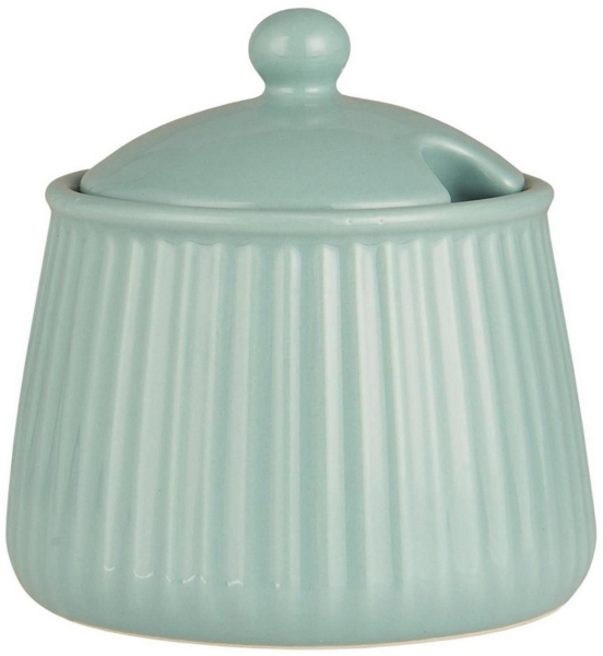 Ib Laursen - Zuckerdose Zuckerschale Mynte Rillen Keramik 2028 green tea 10 Bild 3