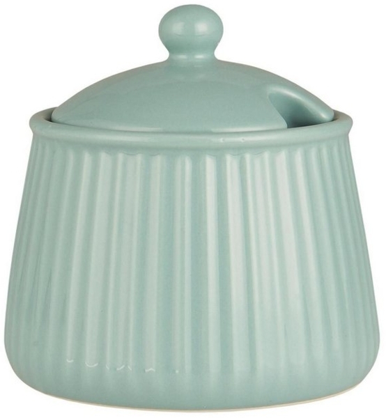Ib Laursen - Zuckerdose Zuckerschale Mynte Rillen Keramik 2028 green tea 10 Bild 2