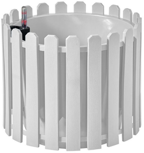 HTI-Living Pflanzkübel Pflanzgefäß rund mit Wasserspeicher Nessa (Stück, 1 St, 1 Blumenkasten), Blumenkasten mit Wasserstandsanzeige