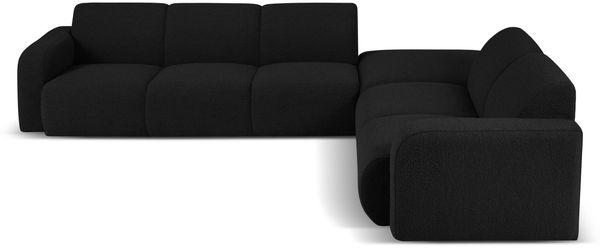 Micadoni Ecksofa Molino 6-Sitzer Rechts Boucle Schwarz Bild 2
