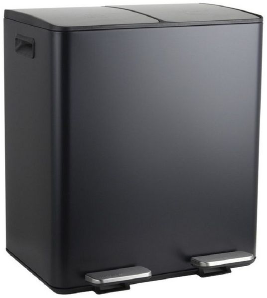 Treteimer Aliya - Schwarz matt 2x20 Liter