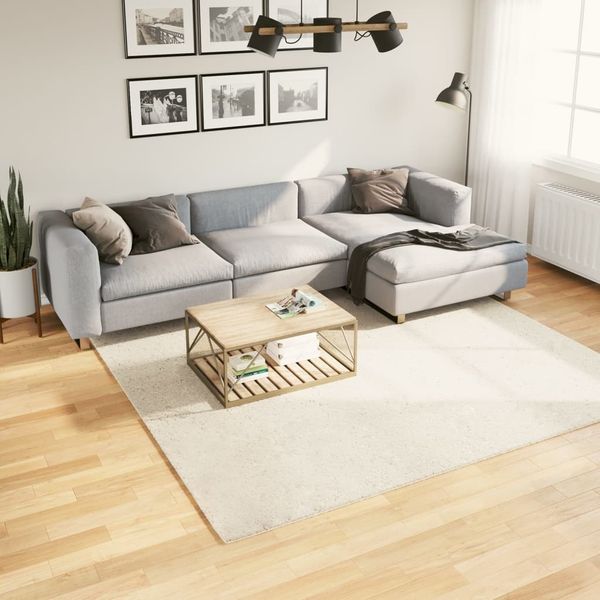 vidaXL Teppich OVIEDO Kurzflor Beige 240x240 cm 375496
