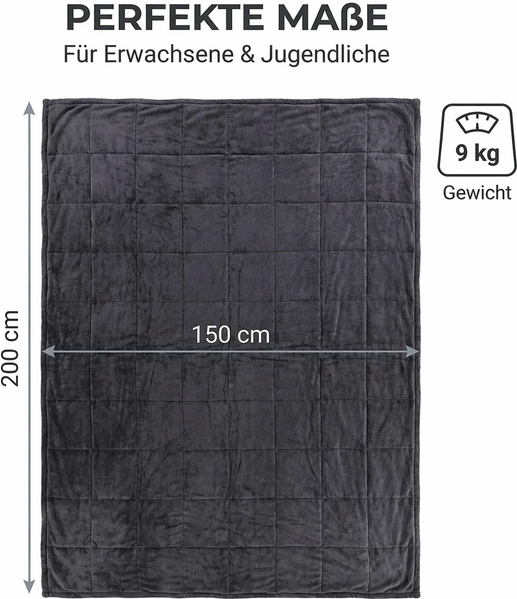 Wagner Entspannungsdecke Gewichtsdecke Therapiedecke 150x200 cm, 9 kg