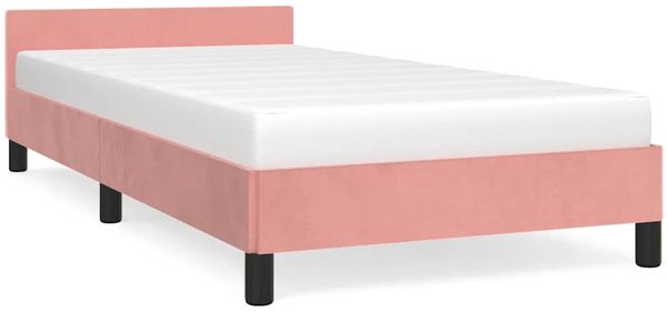 Einzelbettgestell Design für Erwachsene mit Kopfteil ohne Matratze Rosa 80x200 cm Samt d3088e