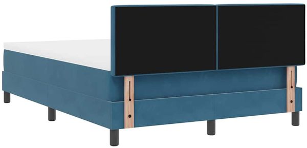 vidaXL Boxspringbett mit Kopfteil Dunkelblau 140 x 190 cm Samt 3339174 Bild 9