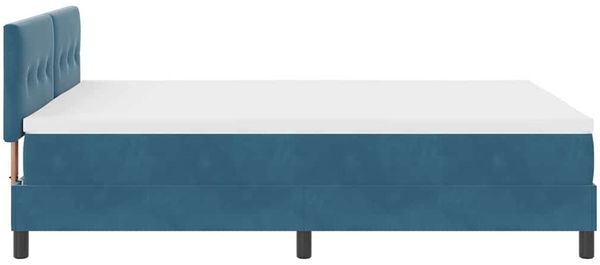 vidaXL Boxspringbett mit Kopfteil Dunkelblau 140 x 190 cm Samt 3339174 Bild 8
