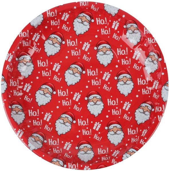 Weihnachtsteller 26 cm Plätzchenteller Nikolausteller Adventsteller Festtagsteller Dekoteller Adventsdeko Tischdeko Weihnachtsplatte Metallteller