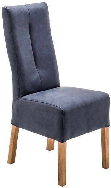Polsterstuhl Fullerton / Fabius, Echtholz, Stoff, Blau, 44 x 103 x 63 cm