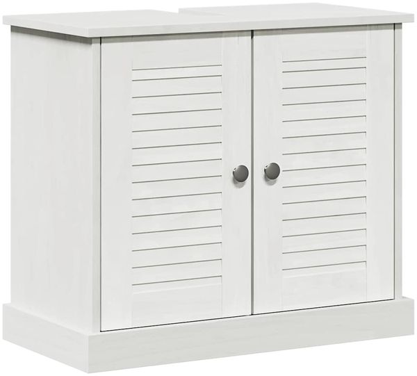 vidaXL Badezimmermöbel-Set VIGO 5 pcs Antik Weiß Massives Kiefernholz 3328548 Bild 5