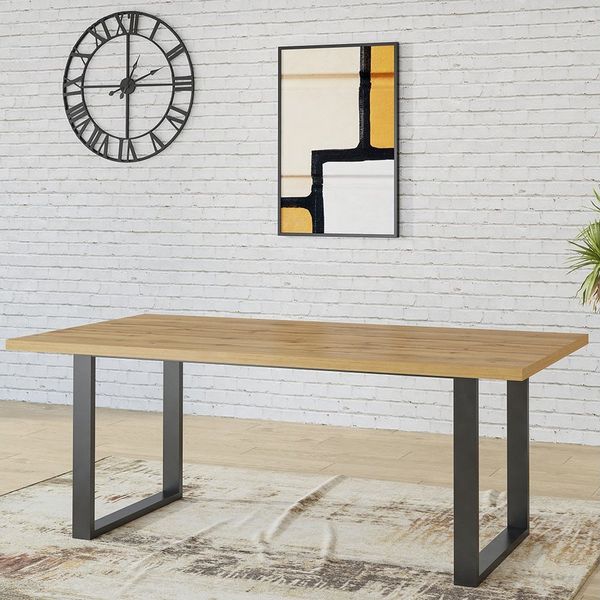 Lomadox Esstisch HENDERSON-83, Esszimmer Tisch in Wotan Eiche Nb, B/H/T ca. 200/76/100 cm