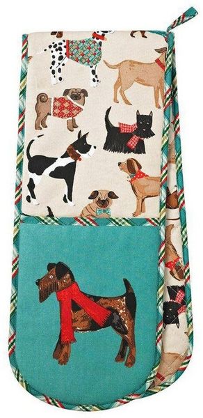 Ulster Weavers Topfhandschuhe Hound Dog, (Set, 1-tlg, bestehend aus 1x doppelten Ofenhandschuh), doppelter Ofenhandschuh, wattiert, Größe:ca. 18x88 cm