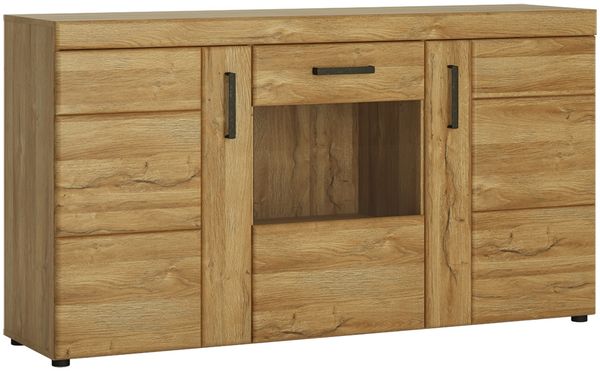 Sideboard mit Vitrinenfach in Grandson Eiche Nb. CARIATI-129, B/H/T ca. 156,8/86/40,9 cm