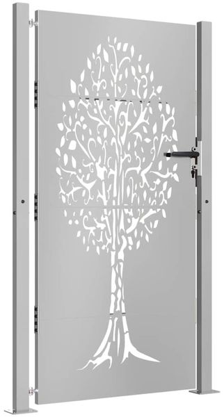 vidaXL Gartentor 100x200 cm Cortenstahl Baumdesign 153219 Bild 3