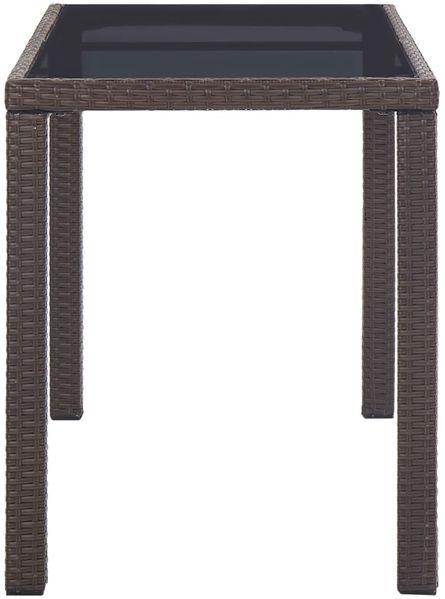 Gartentisch, Balkontisch, Küchentisch Braun 123 x 60 x 74 cm Poly Rattan Bild 3