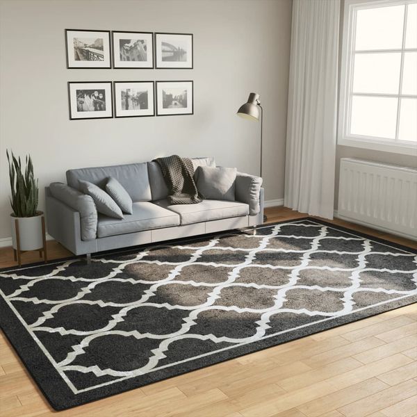 vidaXL Teppich Waschbar Schwarz und Weiß 190x300 cm 136607