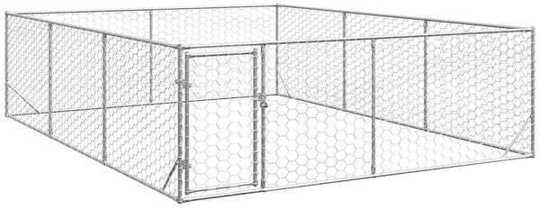 vidaXL Outdoor-Hundezwinger mit Tür 3x4x1 m Verzinkter Stahl 4105414