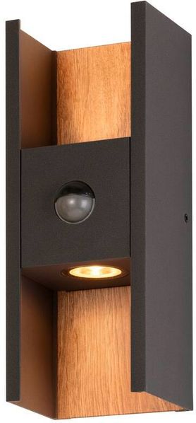 SLV FLATT II, Wandaufbauleuchte, SENSOR, 2700 K, max. 10 W, anthrazit / braun - Stand-, Wand- und Deckenleuchten (Outdoor)