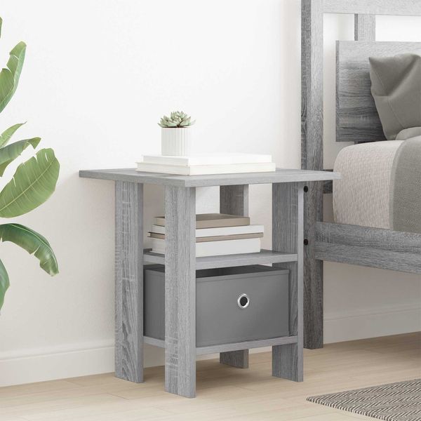 vidaXL Nachttisch Graues Sonoma 41 x 40 x 45 cm Holzwerkstoff 8000430