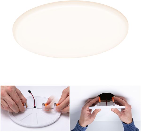 Paulmann No. 93063 LED Einbaupanel Veluna VariFit IP44 3-Stufen-dimmbar rund 185mm 17W 3.000K