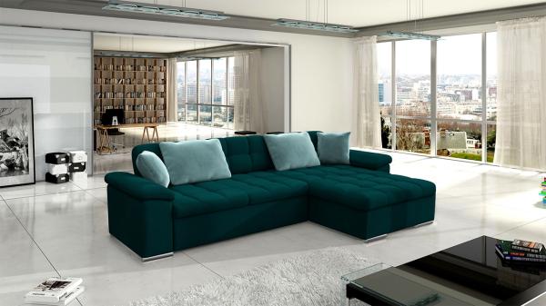 Ecksofa Diana Premium, Seite: Rechts, Farbe: Venus Velvet 2911 + Venus Velvet 2911 + Prestige 2771