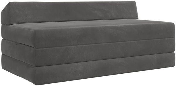 vidaXL Klappsofa Bett Dunkelgrau 120 x 60 x 49 cm Stoff 900042