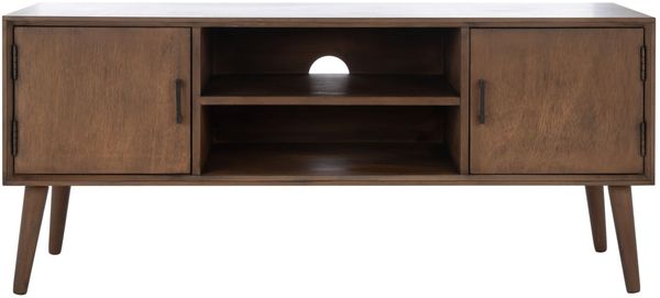 SAFAVIEH Rustikal Medienstand Holz, Braun,120 x 40 x 50 cm