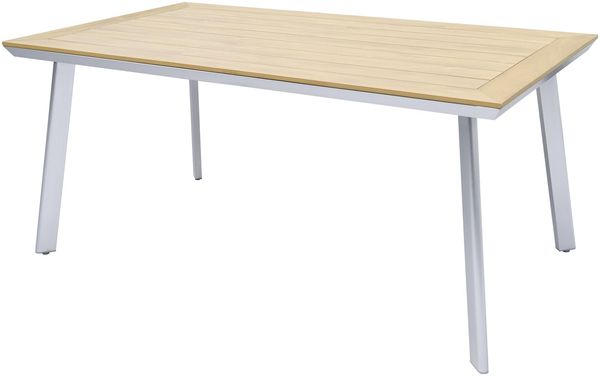Gartentisch KAI - Alu/Kunststoff, Braun, 160x90x72cm | Terrassentisch Wetterfest Outdoor Tisch