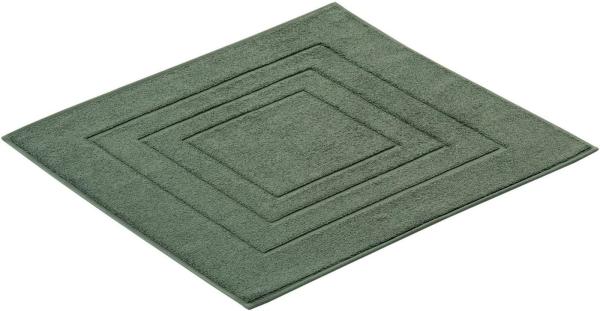 Vossen Badematte Feeling, Höhe 10 mm, beidseitig nutzbar, fußbodenheizungsgeeignet, Baumwolle, quadratisch, Badteppich, Uni-Farben, mit Bordüre, Hoch-Tief Effekt, reine Baumwolle