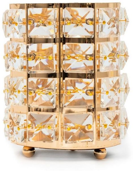 Intirilife Make-Up Organizer, 1-tlg, Pinselhalter für Make Up Pinsel Organizer aus Eisen und Glas