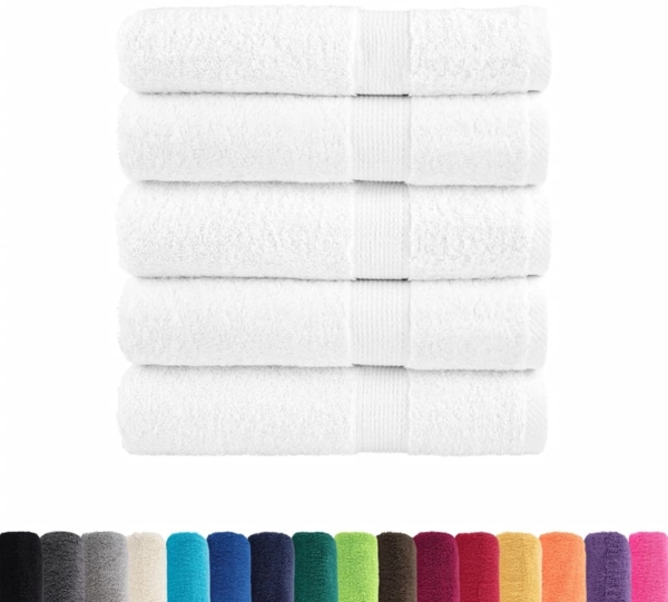 vidaXL Premium Badetücher SOLUND 25 Stk. Weiß 100x150 cm 600 g/m² 137135