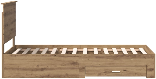 vidaXL Bettrahmen mit Kopfteil Artisan-Eiche 90x200 cm Holzwerkstoff 3409711 Bild 7