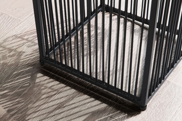 Blumentopf 2er Set Metall Schwarz mit Gestell Quadratisch Indoor Bild 6