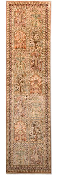 Seidenteppich - Kaschmir Seide 305 x 80 cm Teppich Läufer