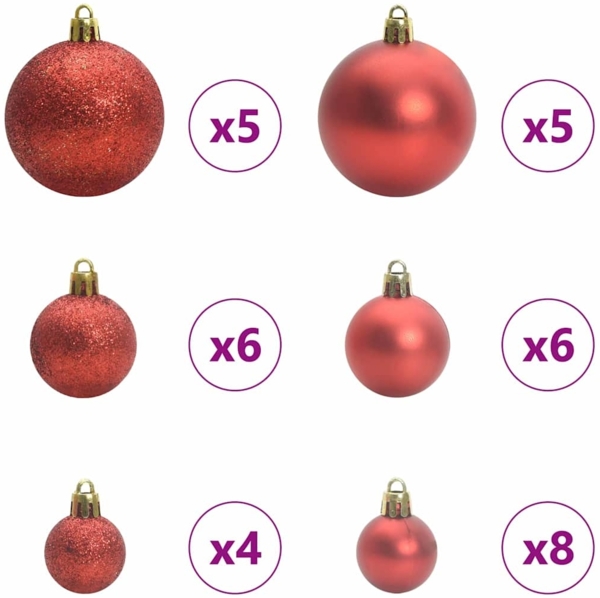 vidaXL Künstlicher klappbarer Weihnachtsbaum Grün und Weiß 150 cm 3395586 Bild 6