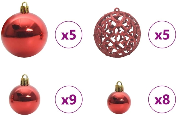 vidaXL Künstlicher klappbarer Weihnachtsbaum Grün und Weiß 150 cm 3395586 Bild 7