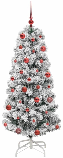 vidaXL Künstlicher klappbarer Weihnachtsbaum Grün und Weiß 150 cm 3395586 Bild 3