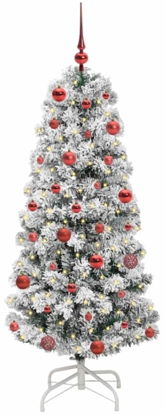 vidaXL Künstlicher klappbarer Weihnachtsbaum Grün und Weiß 150 cm 3395586 Bild 2