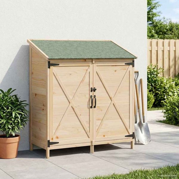 vidaXL Garten Shed Natur 106 x 56 x 113,5 cm Holzwerkstoff 42033472