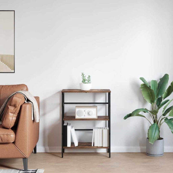 vidaXL Bücherregal Geräucherte Eiche 60 x 29,5 x 81 cm Holzwerkstoff 883918 Bild 3