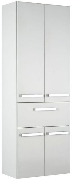 Lomadox Hochschrank FES-4005-66 weiß mit Wäschekörben - 60/168/33cm