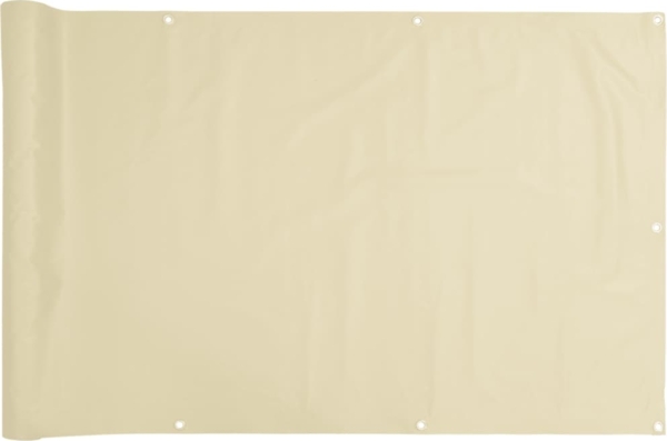 vidaXL Balkon-Sichtschutz Creme 400x75 cm PVC 4005389