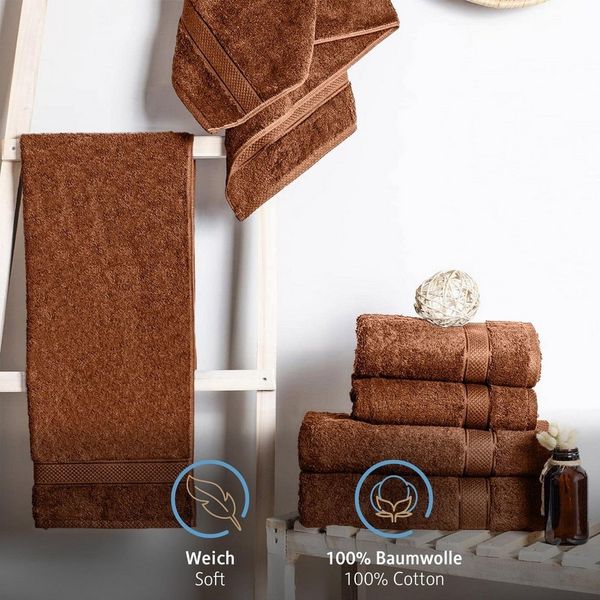 Komfortec Handtuch Set aus 100% Baumwolle, 4 Handtücher 50x100 cm und 4 Badetücher 70x140 cm, Frottee (Packung, 8-St), Duschtücher & Badehandtuch, Weich, Towel, Groß