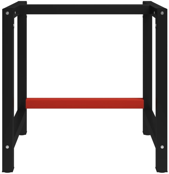 vidaXL Werkbankgestell Metall 80x57x79 cm Schwarz und Rot 147927