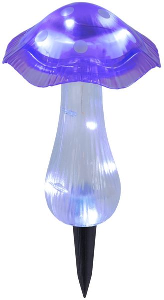 Light & More LED Solarleuchte Pilz lila