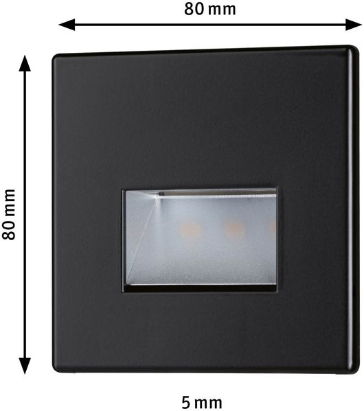 Paulmann 93094 Wandeinbauleuchte LED Edge 80x5 mm Schwarz 2700K Bild 5