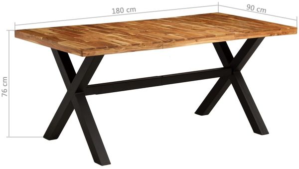 vidaXL 7-tlg. Essgruppe Massivholz Akazie und Mango 275333 Bild 12